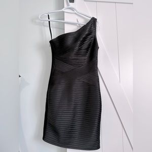Black pleated BCBG Dress